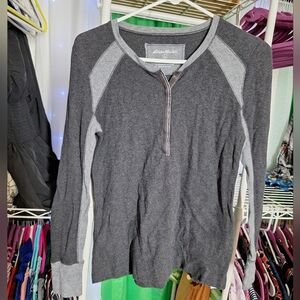 EDDIE BAUER SIZE LARGE DARK GRAY THERMAL